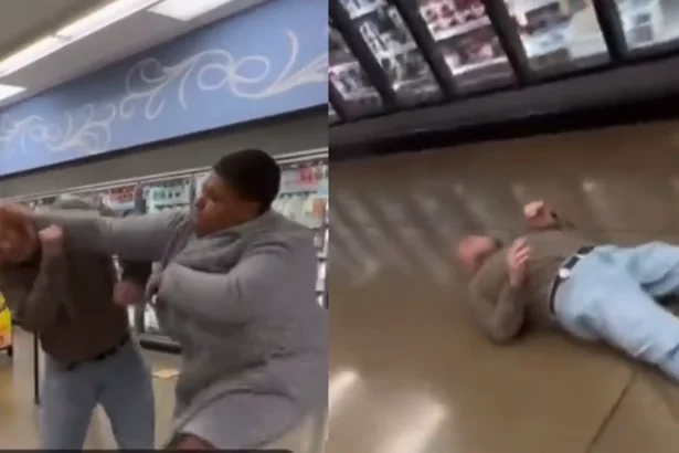 Male-Karen Confrontation in Grocery Store Aisle