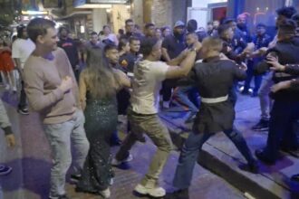 Marines and civilians involved in a street fight outside a nightclub in Austin